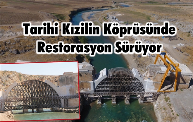 Tarihi Kızilin Köprüsünde Restorasyon Sürüyor