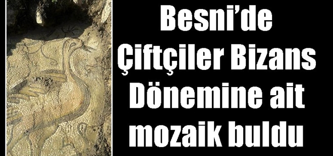 Besni´de Çiftçiler Bizans Dönemine ait mozaik buldu