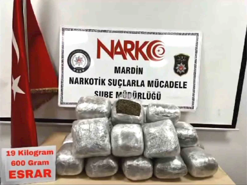 Mardin’de 19 kilo esrar ele geçirildi, 2 kişi tutuklandı