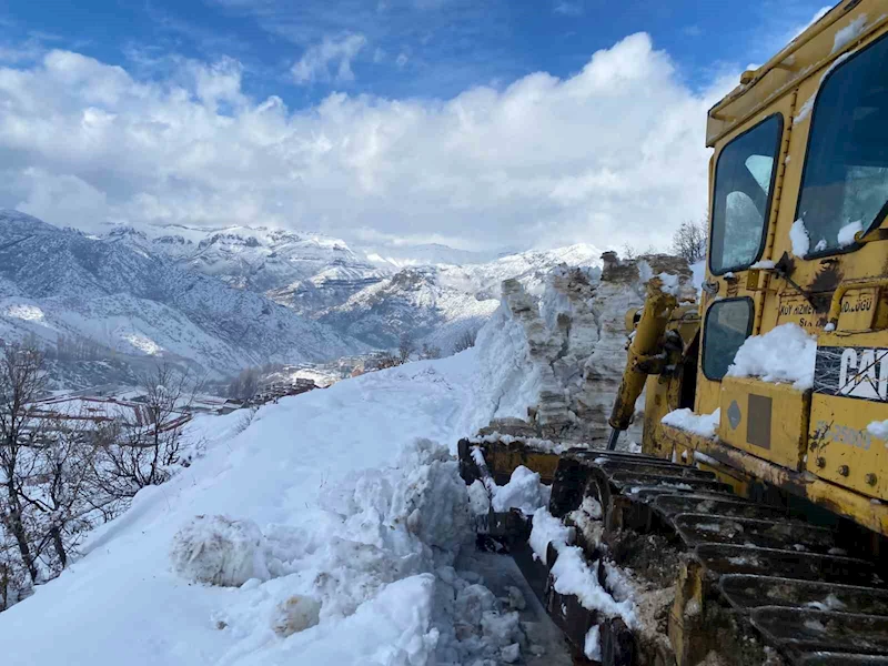 Karla kaplı Şırnak’ta yol açma çalışmaları devam ediyor