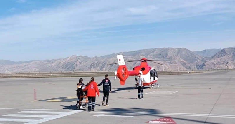 3 yaşındaki çocuğun imdadına ambulans helikopter yetişti