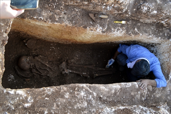 Adıyaman´da 1500 yıllık insan iskeleti bulundu
