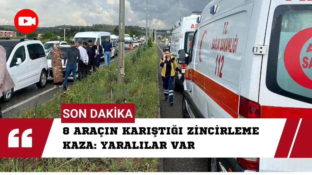 8 araçın karıştığı zincirleme