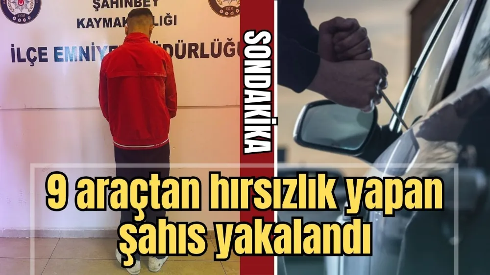 9 araçtan hırsızlık yapan