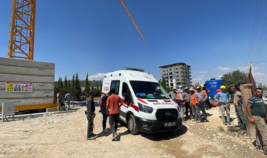 Adıyaman'da inşaat şantiyesinde yüksekten