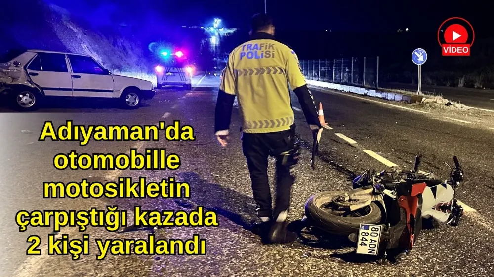 Adıyaman'ın Kahta ilçesinde otomobil