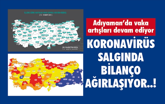 Koronavirüs salgını Adıyaman´da hızla