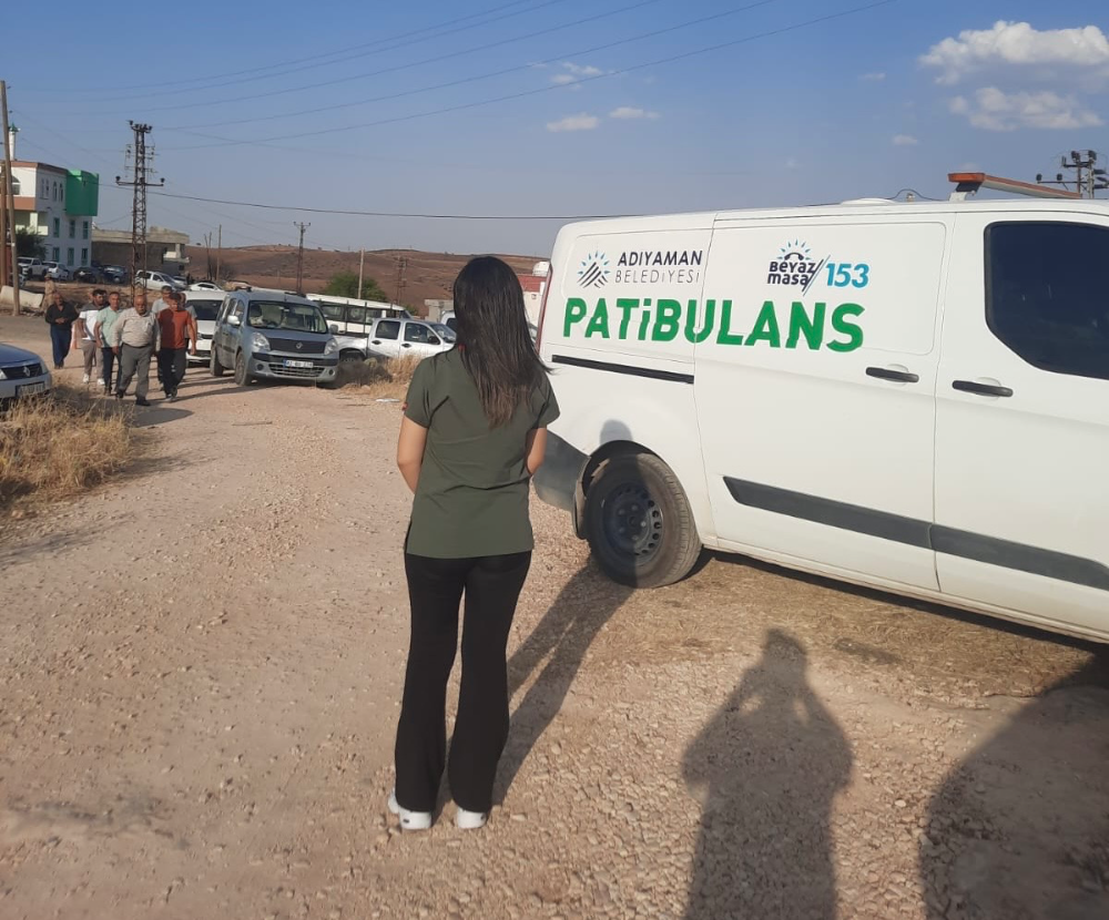 Adıyaman Belediyesi ekipleri, yangından