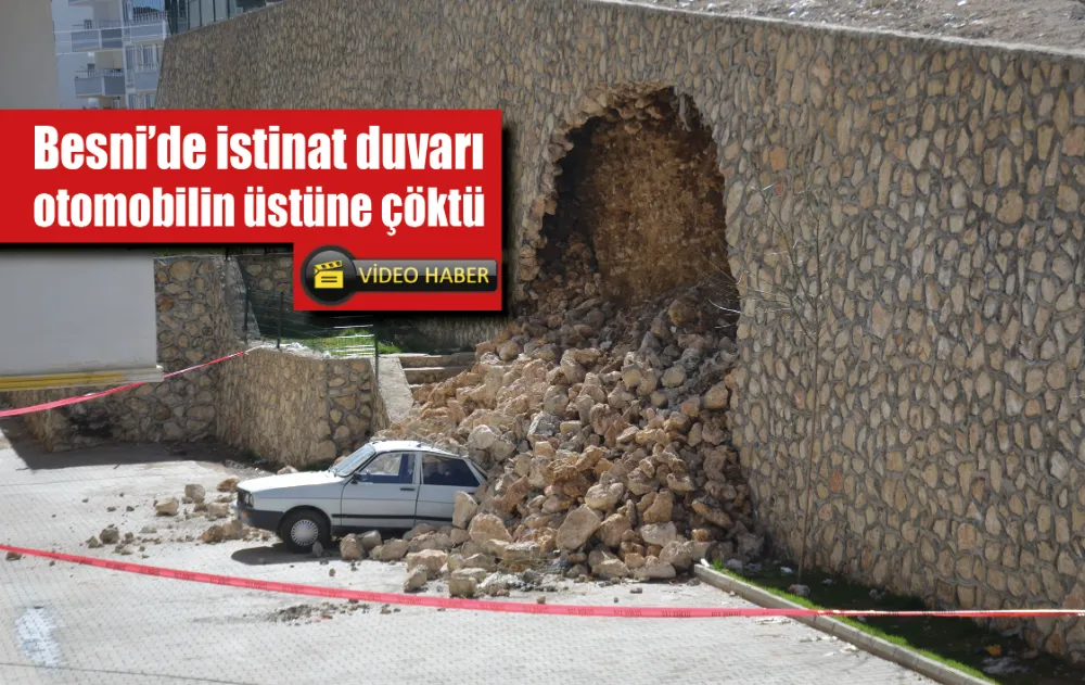 Besni’de çöken istinat duvarının