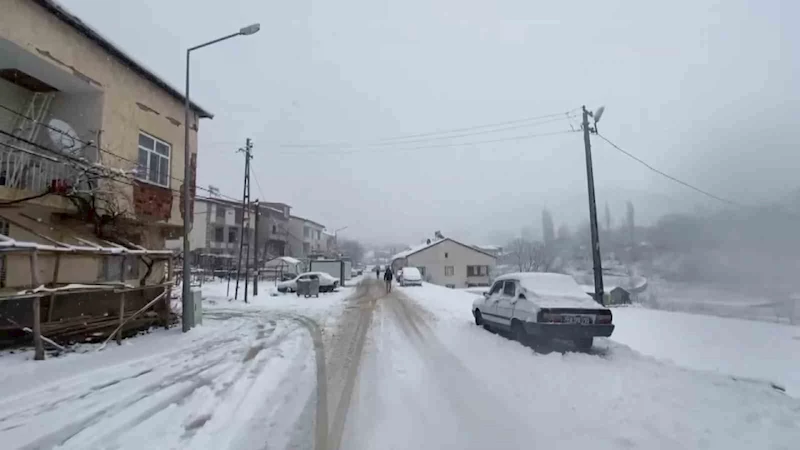 Çelikhan ilçesinde yoğun kar