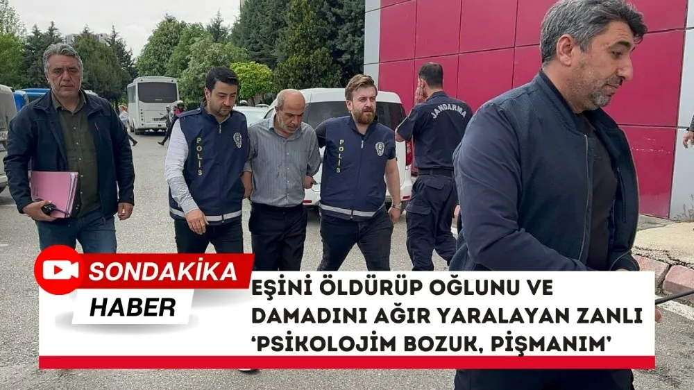 Eşini öldürüp oğlunu ve