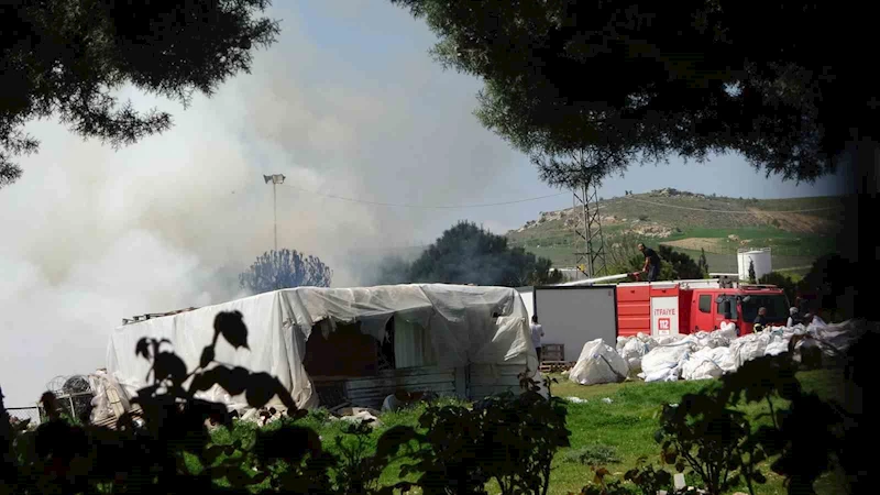 Adıyaman’da, bir fabrikanın bahçesinde