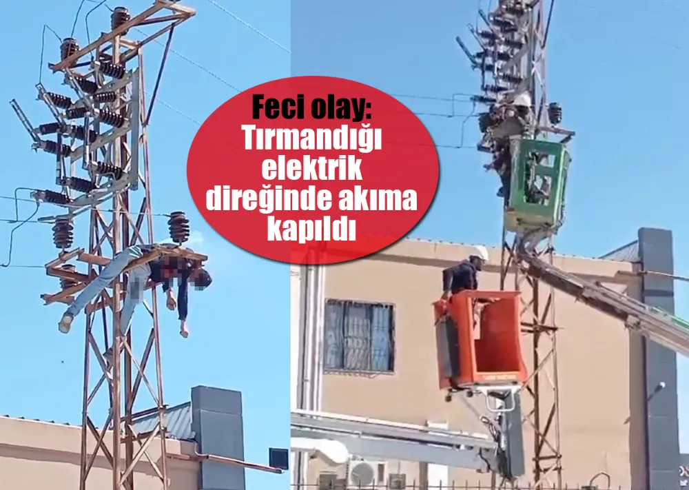 Feci olay: Tırmandığı elektrik