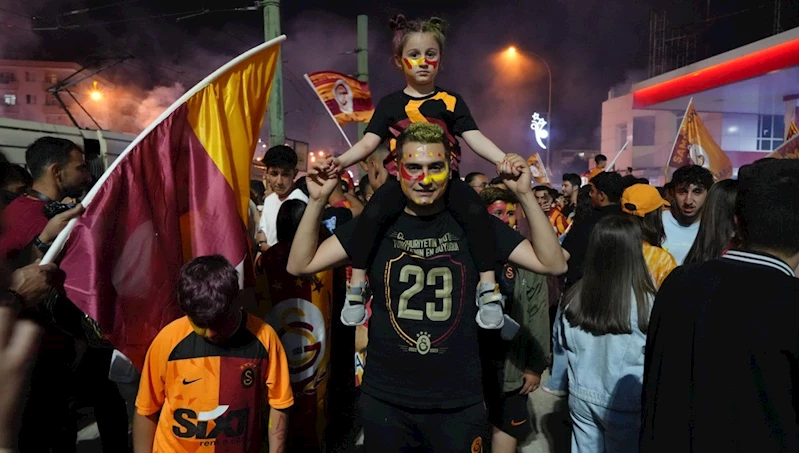 Gaziantep’te Galatasaray’ın şampiyonluk coşkusu