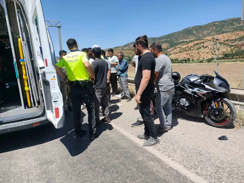 Gölbaşı’nda otomobil ile motosiklet