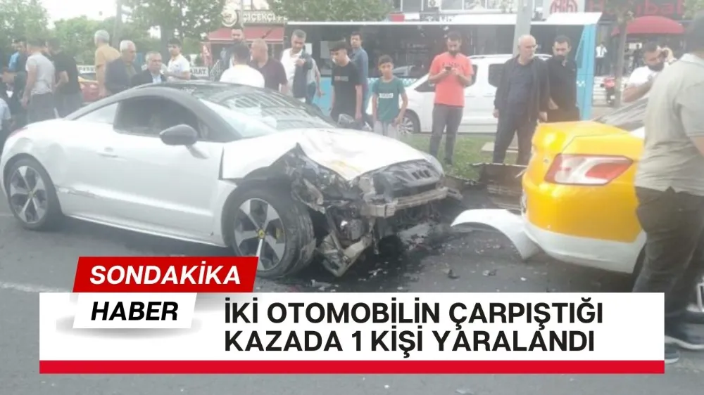 İki otomobilin çarpıştığı kazada