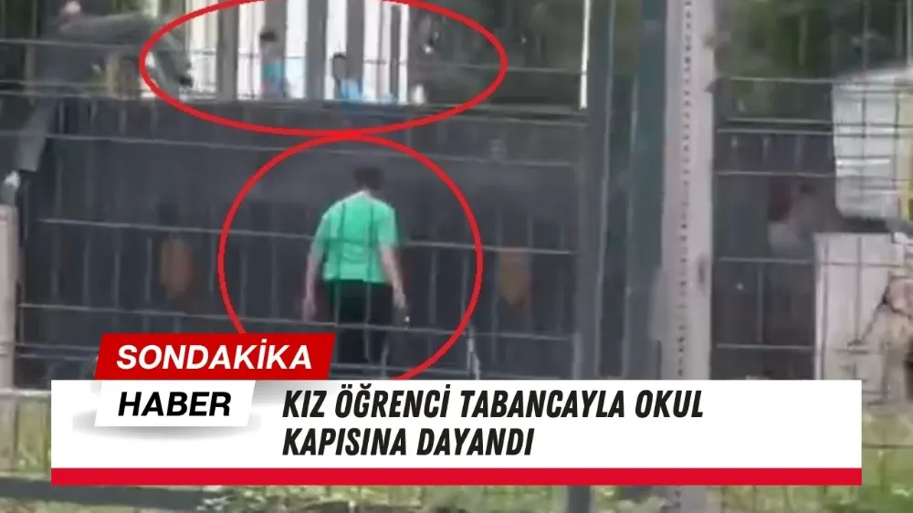 Kız öğrenci tabancayla okul