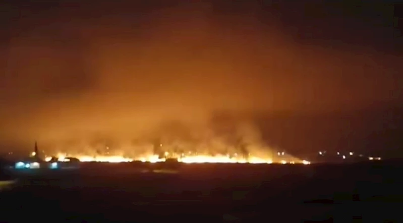 Mardin’de çıkan anız yangını