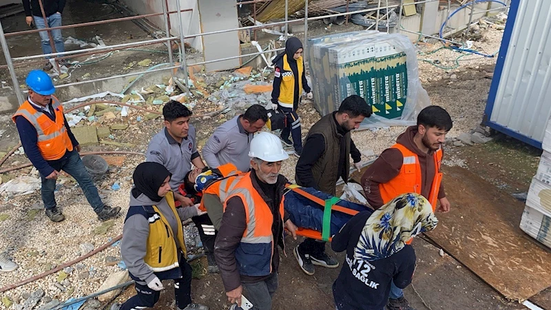 Adıyaman’da inşaat merdivenlerinden düşen