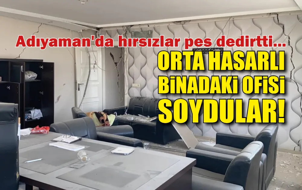 Adıyaman’da, bulunan orta hasarlı