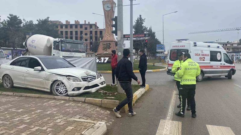 Adıyaman’da sürücünün direksiyon hakimiyetini