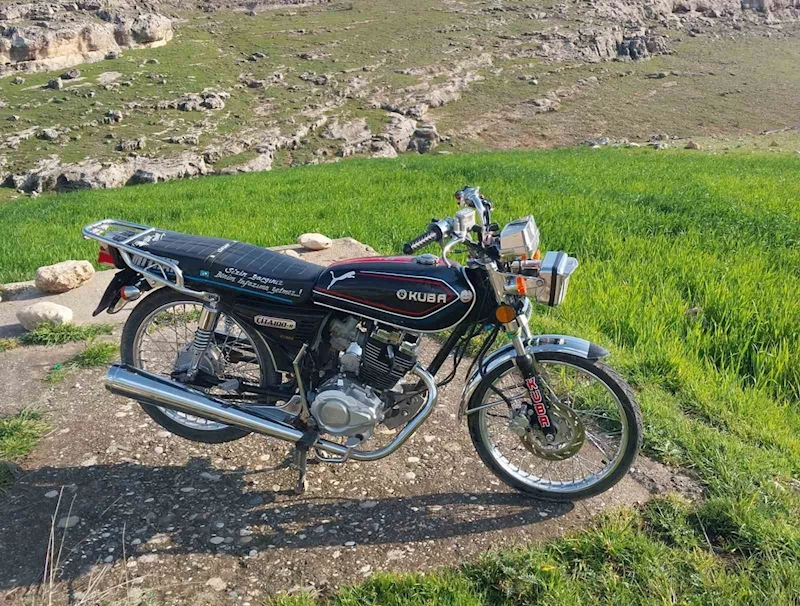 Adıyaman’da, park halindeki motosikletler