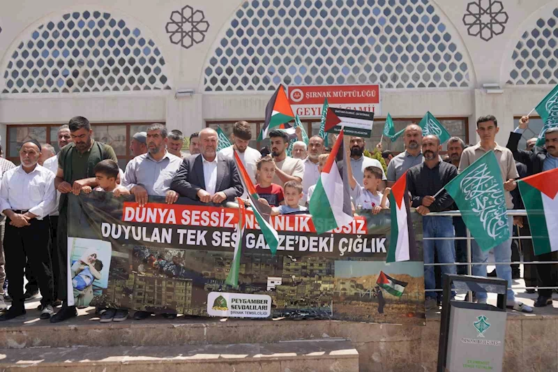 Şırnak’ta İsrail’e tepki