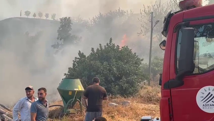 Adıyaman’da çıkan anız yangınının