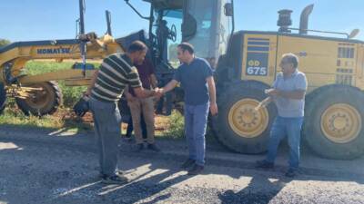 Besni’de, Beşyol-Kızılin arası yolda yama çalışmaları sürüyor. Besni Kaymakamı Çağlar