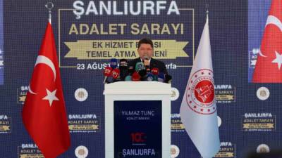 Adalet Bakanı Yılmaz Tunç, Şanlıurfa'da gerçekleştirilen Adalet Sarayı ek hizmet