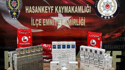 Batman’ın tarihi Hasankeyf ilçesinde durdurulan araçta yapılan aramada çok sayıda