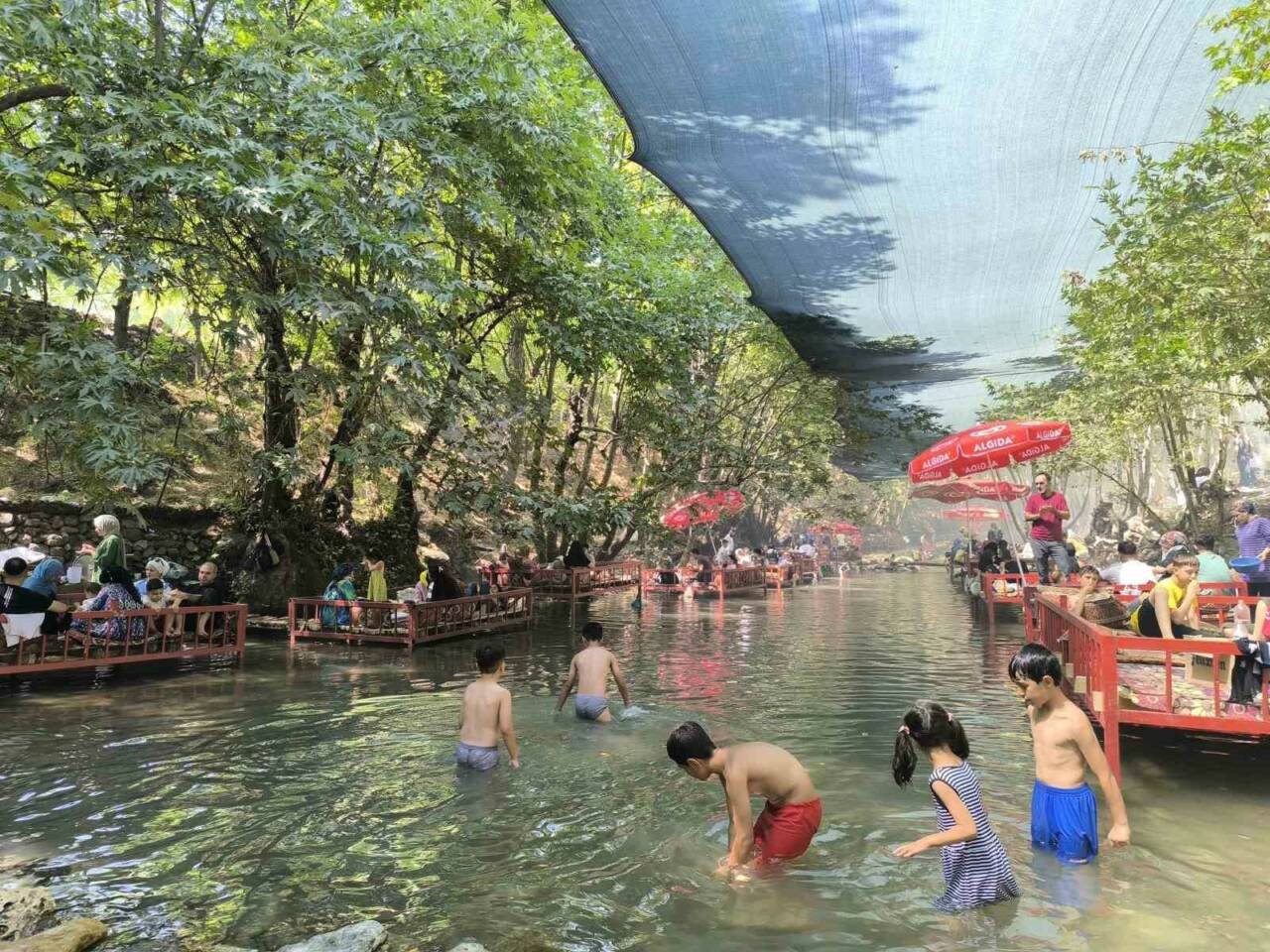 Batman’ın Kozluk ilçesinde sıcak havadan bunalan vatandaşlar, piknik alanlarını hıncahınç