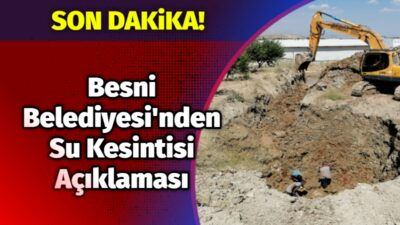Besni Belediyesi, 15 Temmuz Mahallesi'nde ana hattan kaynaklı meydana gelen