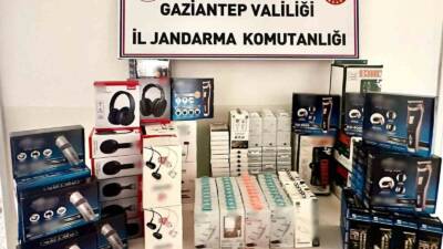 Gaziantep’te jandarma ekiplerinin 2 iş yerine operasyonu sonucunda piyasa değeri