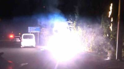 Adıyaman'ın Altınşehir Mahallesi Miray-5 Siteleri yakınlarında bulunan elektrik hattında meydana