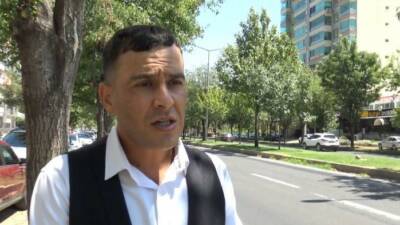 Şanlıurfa’nın Siverek ilçesinde köpek saldırısından kaçan bir kadın, otomobilin altında