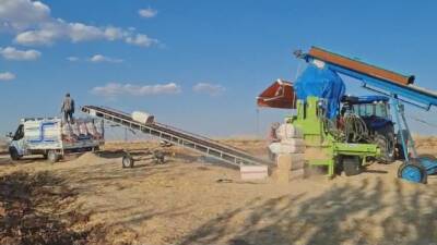 Hava sıcaklığının 40 dereceyi geçtiği Adıyaman’da saman işçilerinin zorlu mesaisi