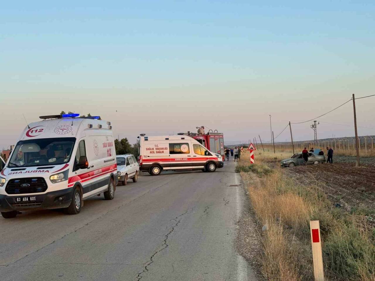 Otomobilin devrilmesi sonucu meydana gelen trafik kazasında 5 kişi yaralandı.