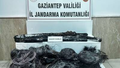 Gaziantep’te jandarma ekipleri, 1,5 milyon TL değerinde 400 kilogram bakır