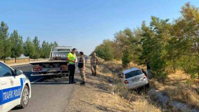 Diyarbakır’ın Çınar ilçesinde meydana gelen trafik kazasında, sürücüsünün direksiyon hakimiyetini