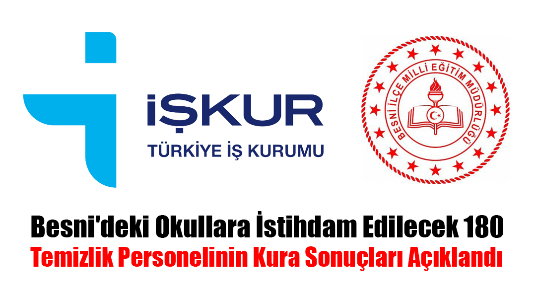 Besni’deki Okullara İstihdam Edilecek 180 Temizlik Personelinin Kura Sonuçları Açıklandı