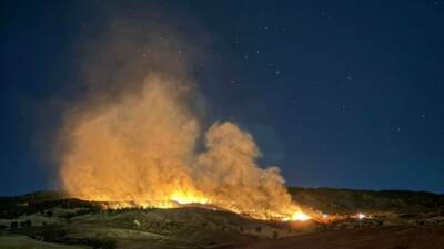 Gölbaşı'nda, gece saatlerinde meydana gelen orman yangını, yaklaşık 400