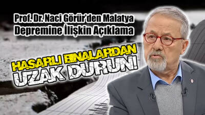 Deprem uzmanı Prof. Dr. Naci Görür, Malatya’nın Kale ilçesinde meydana