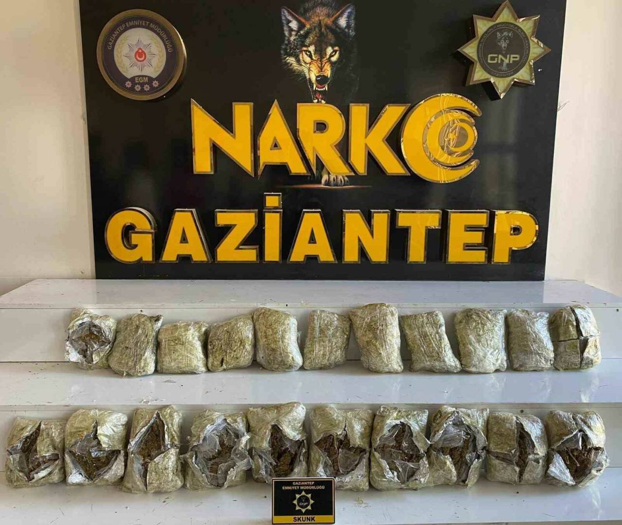 Gaziantep'te son bir hafta içinde düzenlenen narkotik operasyonlarında, toplam 86