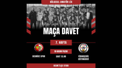 Bölgesel Amatör Lig'de (BAL) mücadele eden Besni 02 Spor Kulübü,