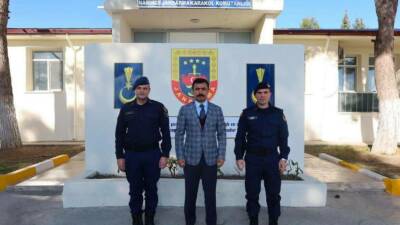 Adıyaman Kahta Kaymakamı Muhammed Üsame Soysal, Narince Jandarma Karakolunu ziyaret