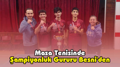 Adıyaman'da düzenlenen Genç Erkekler Masa Tenisi İl Finallerinde Besni Mustafa