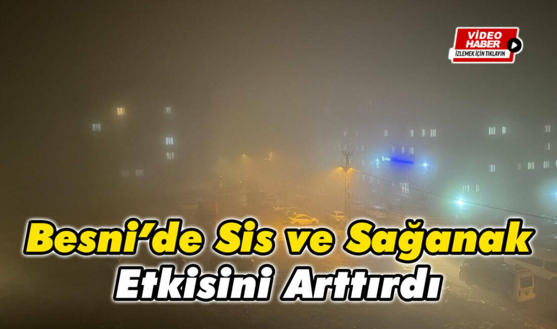 Besni'de yoğun sis ve