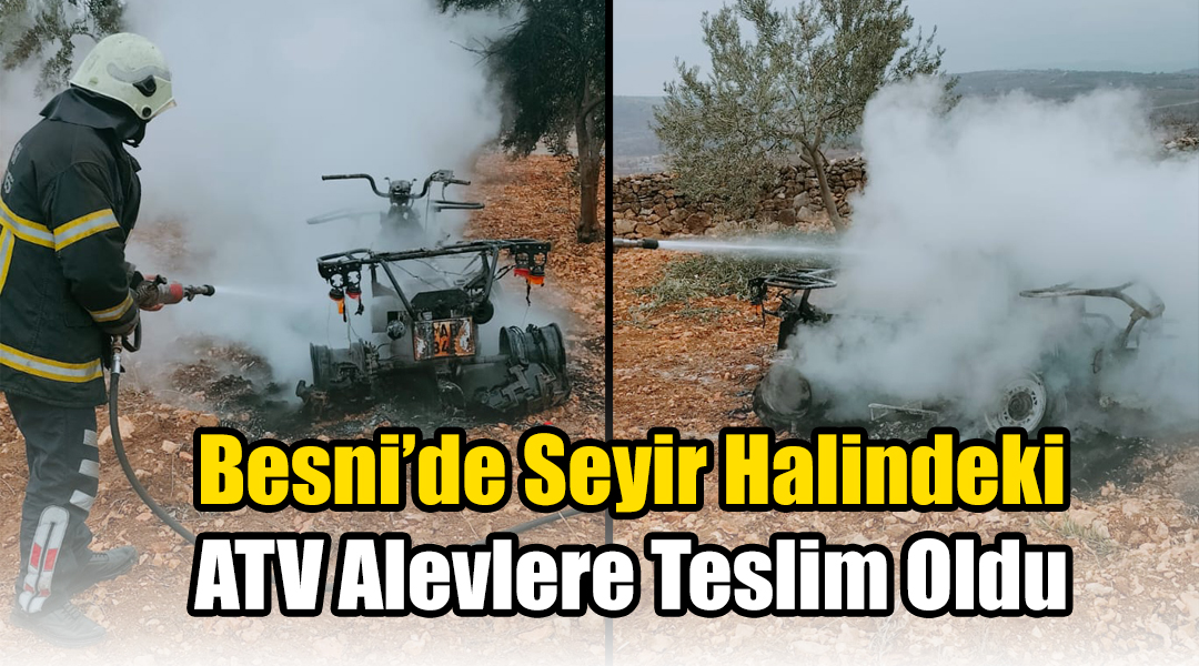 Besni'yebağlı Kurugöl (Mamadik) köyünde seyir halindeki bir ATV, bilinmeyen bir