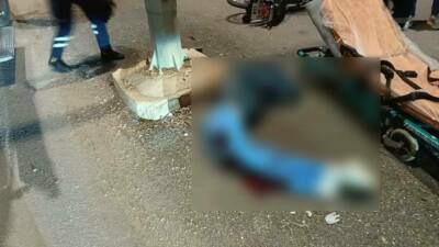 Adıyaman’ın Gölbaşı ilçesinde meydana gelen kazada, elektrik direğine çarpan motosiklet